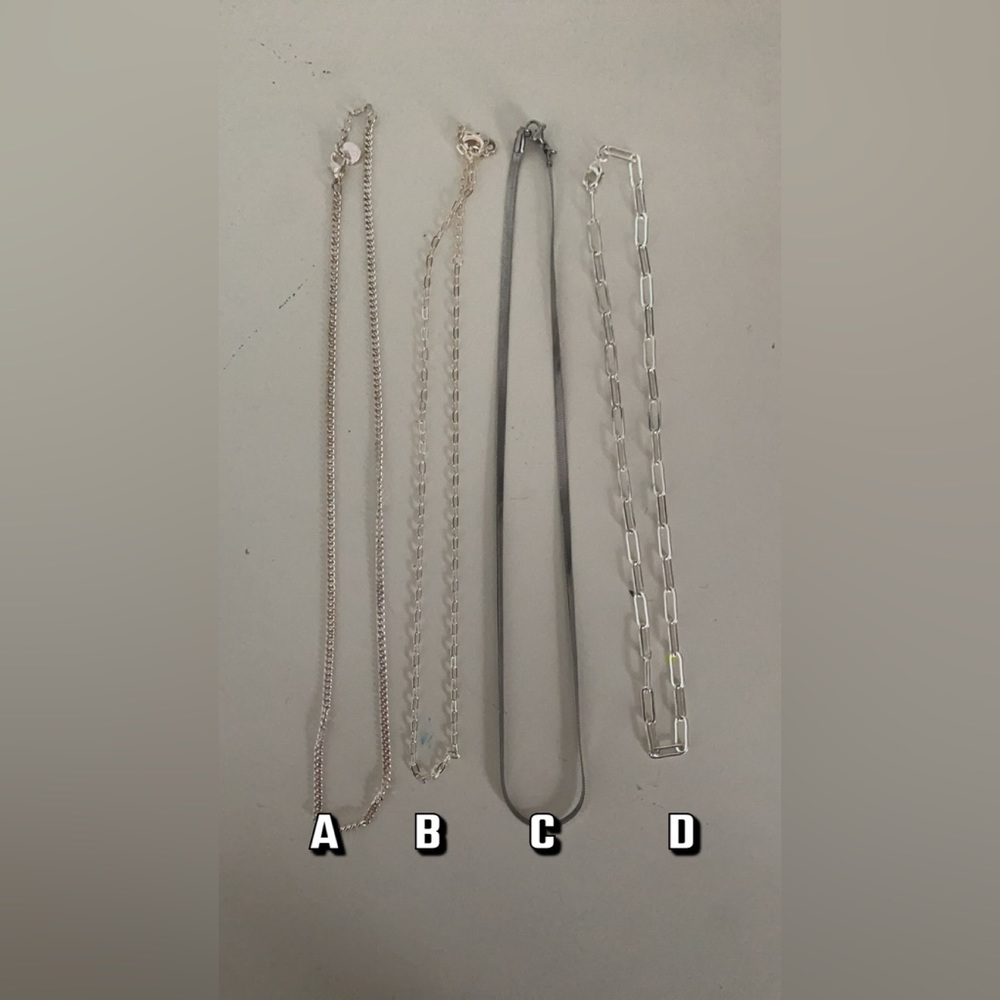 Silver necklaces